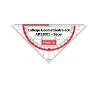 Aristo AR23001 College Barre géométrique (hypoténuse 16 cm, picots d'encre et facettes, polystyrène transparent