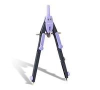 Aristo AR552744-23 BTS Compas à réglage rapide (cercles jusqu'à 340 mm de diamètre, 2 articulations, mines de rechange et aiguille de rechange) Lavande fluo