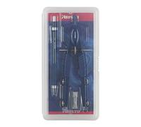Aristo Ar55800 Topline Art Series Compas à réglage rapide et porte-mine (cercles jusqu'à 370 mm de diamètre, mines de rechange, cuisse en zinc moulé sous pression) Bleu foncé