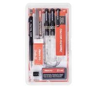 Aristo AR64154 mg1 Pro Studio Lot de 8 stylos à encre de Chine (3 stylos à encre de Chine mg1 Pro, épaisseur de trait 0,2/0,3/0,5 mm, mine fine 0,5 mm avec mines de rechange, adaptateur de compas,