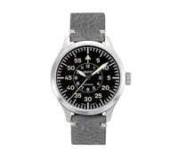 Aristo Black Pilot Aristomatic Plus 7H98175-BS3 - Grande montre d'aviateur 47 mm avec verre saphir - Fond en verre minéral XL - Mouvement automatique suisse SW200-1 - Fabriqué en Allemagne