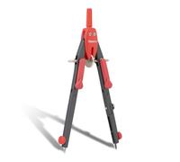 Aristo BTS Boussole à réglage rapide (cercles jusqu'à 340 mm de diamètre, 2 joints, mines et aiguille de rechange) Rouge fluo