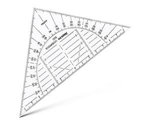 Aristo Equerre de Géométrie Hypoténuse 160 Mm en Plexiglassans Facette Très Flexible Difficile à Casser (Ar1550)