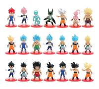 Aristo Solutions Lot de 21 figurines Anime Chibi - Mini Action Manga - Avec pied - Style combattant et héros - Pour les fans d'anime - Décoration, cadeau et vitrine - Z Fight