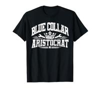 Aristocrate Col Bleu T-Shirt Graphique avec Valeur
