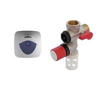 Ariston Chauffe-eau électriques, Bleu, 30 L & COMAP Groupe de sécurité 889 laiton droit pour chauffe eau, cumulus - 20x27 ou 3/4" - 889006-01