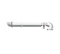 Ariston - Kit de sortie de fumée horizontal pour chaudières Ariston, accessoire pour chaudière avec installation horizontale, coude de 90° et diamètre de 100 mm et de 60 mm - Fabriqué pour