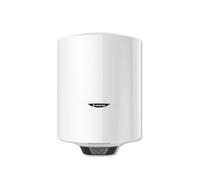 Ariston PRO 1 ECO, Chauffe-eau électrique vertical mural 50 litres, diamètre 450 mm - Conçu et fabriqué pour être installé en France. Blanc