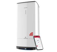 Ariston Quadris WiFi 120L, Chauffe Eau Électrique Compact, Intelligent, Connecté, Steatite, 25% d'Économie d'Énergie, Eco Evo, Fabriqué en France, Gain de place jusqu'à 1m2 au sol.