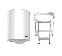 Ariston SAGEO 100L - Chauffe-eau Electrique Vertical Mural 100 L - Ø560mm - Résistance Stéatite Anticalcaire - NF Performance 2** + INCLUS : Trepied universel ajustable Ø513-530-560 mm