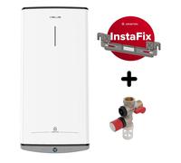 Ariston VELIS EVO DUNE 65 l - Chauffe-eau électrique ultra plat 27cm - Pose verticale-horizontale - Kit installation inclus