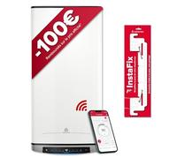 Ariston Velis Evo Dune Dry WiFi 80 L - Chauffe-Eau Plat Connecté - Multiposition - 25% d'Économie d'Énergie - Eau Calcaire - Flexibilité Énergétique - INCLUS : Accessoire de Pose InstaFix