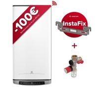 Ariston VELIS EVO DUNE DRY WIFI FE 80L - Chauffe-eau électrique ultra plat - 25% d'Économie d'Énergie - Kit d'installation Inclus