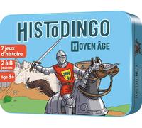 Aritma - Histodingo : Moyen-Âge - Jeu De Société Éducatif Pour Enfant Dès 8 Ans - 7 Jeux D'histoires - Niveau Ce2/Cm1/Cm2 - Jouer En Classe Ou En Famille - 2 À 8 Joueurs - 30 Min - Version F[Z719]