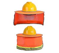 Aritynu Casque de sécurité à Visière avec Bande Réfléchissante pour la | Matériau en Polyester, Léger, Respirant pour le Travail en Extérieur, S'adapte à la Plupart des Casques de Chantier, écran