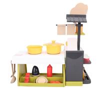 Aritynu Ensemble de Cuisine pour Enfants avec Aliments à Couleurs | Jouet de Restaurant, Plastique ABS Inodore, Jeu de Plaque de Fruits de Mer, Scènes de Cuisine, 2 Piles AA, Non Incluses