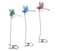 Aritynu Faux Clips de Poteau de Libellule, Décoration de Jardin 3D (3