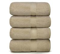 Ariv Lot de 4 grandes serviettes de bain de qualité supérieure - Convient aux peaux sensibles et à un usage quotidien - Douces, à séchage rapide et très absorbantes pour salle de bain, salle de sport,