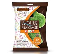 ARIX | 12 éponges Corps Souple en Cellulose végétale pure de la ligne Aqua Massage Kids, éponge de bain pour enfants délicate - 12 pièces
