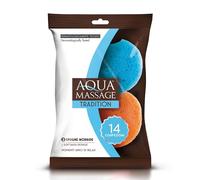 ARIX | 2 éponges douces pour le nettoyage délicat et le massage relaxant de la ligne Aqua Massage Tradition, éponges de douche et de bain absorbantes et délicates - 14 paquets
