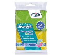 ARIX | 48 éponges Anti-Rayures de Couleur de la Ligne Splendelli, éponge pour Surfaces délicates et antiadhésives, éponge de Nettoyage Micro-Ondes, Anti-oint - 24 Paquets