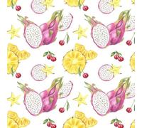 ARiXIaNg Papier peint Ananas Fruit Du Dragon épais mat à décoller et à colle 44x500 cm Fruits Du Jardin Meubles Autocollants Amovible Comptoir Contact Papier Stickers Muraux pour Bains Salon Chambre