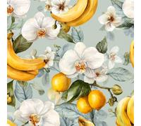 ARiXIaNg Papier peint Banane à Fleurs épais mat à décoller et à colle 44x200 cm Rétro Meubles Autocollants Amovible Comptoir Contact Papier Stickers Muraux pour Bains Salon Chambre