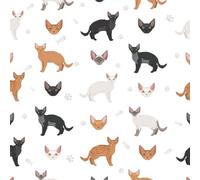 ARiXIaNg Papier peint Chaton Mignon épais mat à décoller et à colle 44x500 cm Animaux Kawaii Meubles Autocollants Amovible Comptoir Contact Papier Stickers Muraux pour Bains Salon Chambre