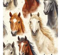 ARiXIaNg Papier peint Cheval épais mat à décoller et à colle 44x1000 cm Animal Meubles Autocollants Amovible Comptoir Contact Papier Stickers Muraux pour Bains Salon Chambre