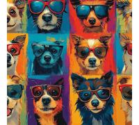 ARiXIaNg Papier peint Chien épais mat à décoller et à colle 44x300 cm Kawaii, Animaux Meubles Autocollants Amovible Comptoir Contact Papier Stickers Muraux pour Bains Salon Chambre