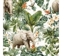 ARiXIaNg Papier peint éléphant épais mat à décoller et à colle 44x500 cm Bohême Meubles Autocollants Amovible Comptoir Contact Papier Stickers Muraux pour Bains Salon Chambre