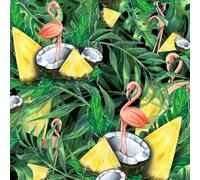 ARiXIaNg Papier peint Flamants Roses épais mat à décoller et à colle 44x1000 cm Forêt Tropicale Humide Meubles Autocollants Amovible Comptoir Contact Papier Stickers Muraux pour Bains Salon Chambre