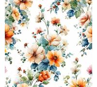 ARiXIaNg Papier peint Fleurs épais mat à décoller et à colle 44x300 cm Retro Country Meubles Autocollants Amovible Comptoir Contact Papier Stickers Muraux pour Bains Salon Chambre