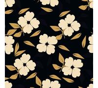 ARiXIaNg Papier peint Fleurs Noires Et Dorées épais mat à décoller et à colle 44x500 cm Retro Country Meubles Autocollants Amovible Comptoir Contact Papier Stickers Muraux pour Bains Salon Chambre