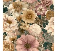 ARiXIaNg Papier peint Fleurs Roses épais mat à décoller et à colle 44x1000 cm Rétro Meubles Autocollants Amovible Comptoir Contact Papier Stickers Muraux pour Bains Salon Chambre