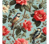 ARiXIaNg Papier peint Fleurs Rouges épais mat à décoller et à colle 44x1000 cm Abstrait Meubles Autocollants Amovible Comptoir Contact Papier Stickers Muraux pour Bains Salon Chambre