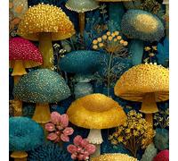 ARiXIaNg Papier peint Forêt De Champignons épais mat à décoller et à colle 44x1000 cm Kawaii Meubles Autocollants Amovible Comptoir Contact Papier Stickers Muraux pour Bains Salon Chambre