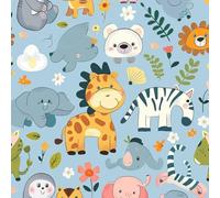 ARiXIaNg Papier peint Girafe Éléphant épais mat à décoller et à colle 44x200 cm Kawaii Meubles Autocollants Amovible Comptoir Contact Papier Stickers Muraux pour Bains Salon Chambre