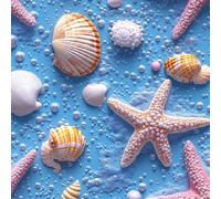 ARiXIaNg Papier peint Océan épais mat à décoller et à colle 44x1000 cm Étoile De Mer En Coquillage Meubles Autocollants Amovible Comptoir Contact Papier Stickers Muraux pour Bains Salon Chambre