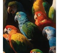 ARiXIaNg Papier peint Perroquet épais mat à décoller et à colle 44x1000 cm Animaux Kawaii Meubles Autocollants Amovible Comptoir Contact Papier Stickers Muraux pour Bains Salon Chambre