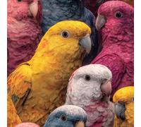 ARiXIaNg Papier peint Perroquet épais mat à décoller et à colle 44x200 cm Animaux Kawaii Meubles Autocollants Amovible Comptoir Contact Papier Stickers Muraux pour Bains Salon Chambre