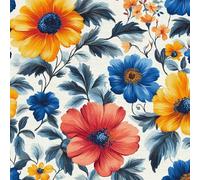 ARiXIaNg Papier peint Petit Motif Floral épais mat à décoller et à colle 44x500 cm Rétro Campagnard Meubles Autocollants Amovible Comptoir Contact Papier Stickers Muraux pour Bains Salon Chambre