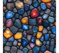 ARiXIaNg Papier peint Pierres Colorées épais mat à décoller et à colle 44x500 cm Kawaii Meubles Autocollants Amovible Comptoir Contact Papier Stickers Muraux pour Bains Salon Chambre