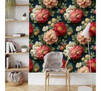 ARiXIaNg Papier peint Pivoine épais mat à décoller et à colle 44x200 cm Rural Meubles Autocollants Amovible Comptoir Contact Papier Stickers Muraux pour Bains Salon Chambre