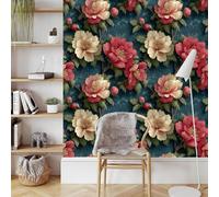 ARiXIaNg Papier peint Pivoine épais mat à décoller et à colle 44x200 cm Rural Meubles Autocollants Amovible Comptoir Contact Papier Stickers Muraux pour Bains Salon Chambre