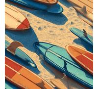 ARiXIaNg Papier peint Planche De Surf épais mat à décoller et à colle 44x600 cm Retro Beach Meubles Autocollants Amovible Comptoir Contact Papier Stickers Muraux pour Bains Salon Chambre