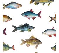 ARiXIaNg Papier peint Poisson épais mat à décoller et à colle 44x500 cm Kawaii Meubles Autocollants Amovible Comptoir Contact Papier Stickers Muraux pour Bains Salon Chambre