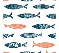 ARiXIaNg Papier peint Poissons De L'océan épais mat à décoller et à colle 44x1000 cm Rétro Meubles Autocollants Amovible Comptoir Contact Papier Stickers Muraux pour Bains Salon Chambre