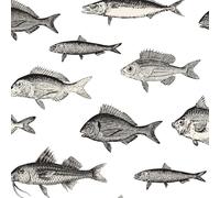 ARiXIaNg Papier peint Poissons De L'océan épais mat à décoller et à colle 44x500 cm Rétro Meubles Autocollants Amovible Comptoir Contact Papier Stickers Muraux pour Bains Salon Chambre