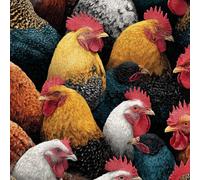 ARiXIaNg Papier peint Poulet Rétro épais mat à décoller et à colle 44x1000 cm Animaux Kawaii Meubles Autocollants Amovible Comptoir Contact Papier Stickers Muraux pour Bains Salon Chambre